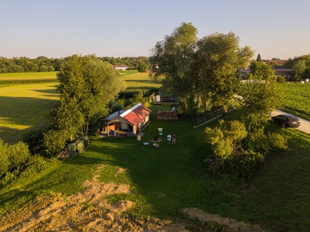 Drohnenbild von der Hütte Gremheim
